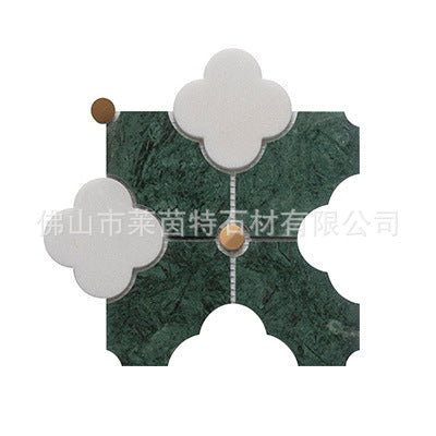 A marble mosaic wall tile