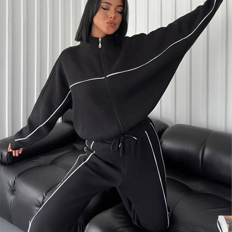 A long-sleeved sweater set