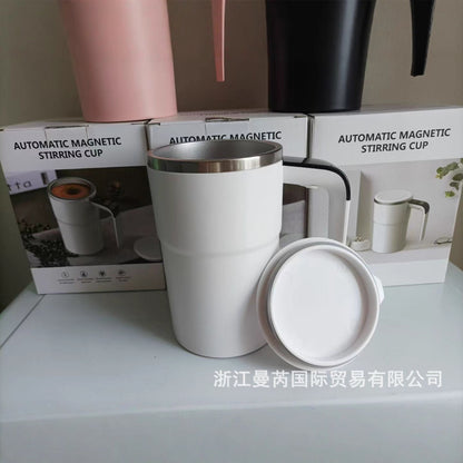 A Digital Display Intelligent Temperature Measurement Magnetic Automatic Mixing Cup Electric Coffee Cup Milkshake Cup Fitness Protein Shaker Cup