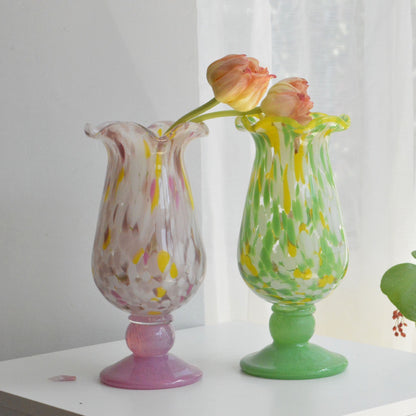 A glass vase ornament decoration