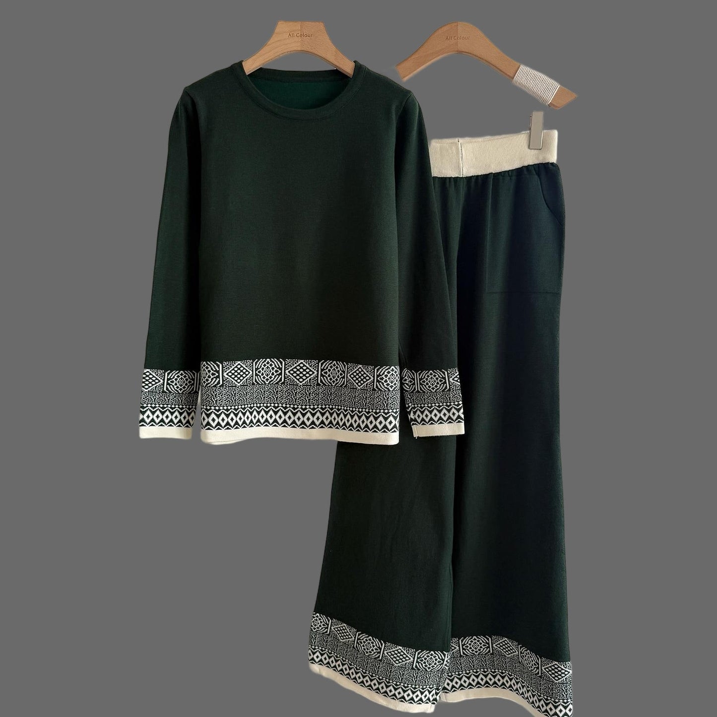 A knitted two-piece set