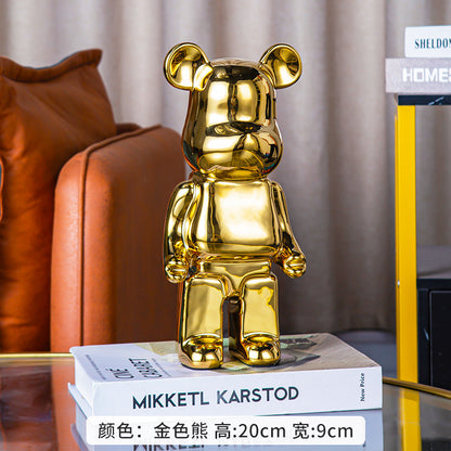 A cartoon love bear violent bear ornament
