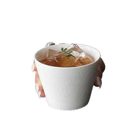 Japanese minimalist ceramic coffee cup hand cup pig mouth cup retro exquisite premium latte cup master cup Aobai cup
