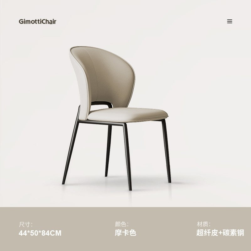 A metal leather chair