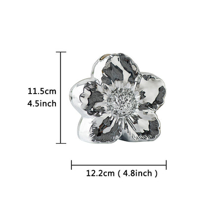 A flower ceramic vase ornament