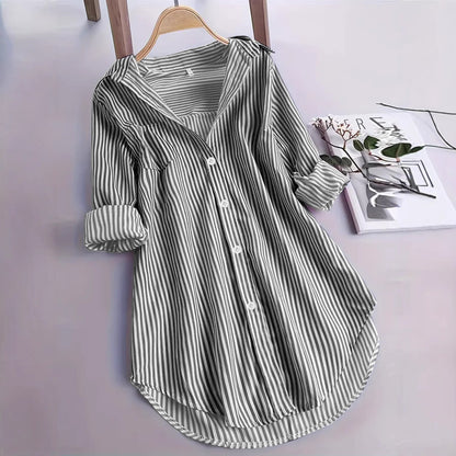 A striped long-sleeved shirt