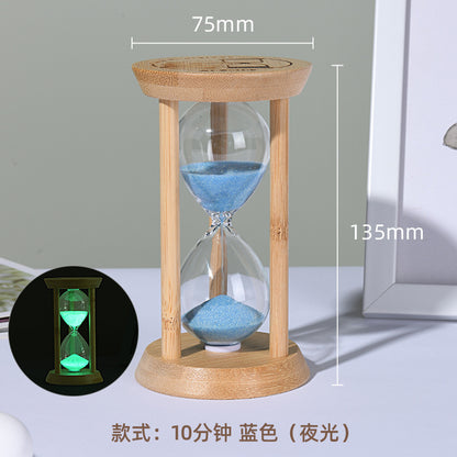 A hourglass ornament