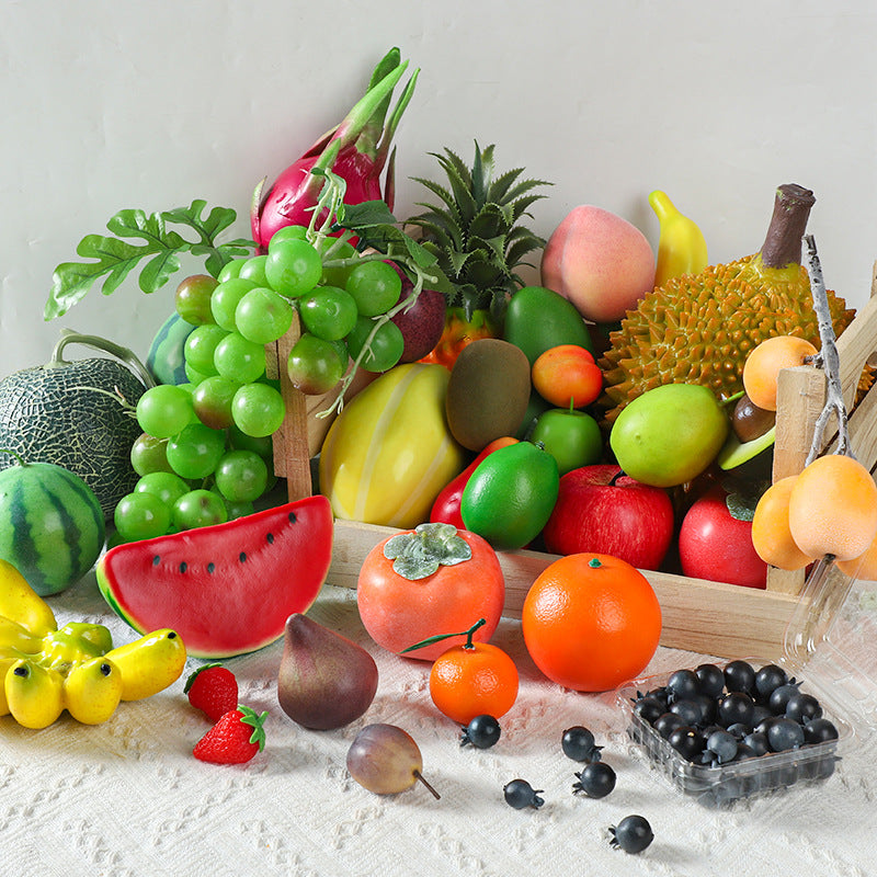 A Simulated fruits, fake fruits, apples, oranges, oranges, models, plastic decorations, ornaments, shooting props, children's teaching aids