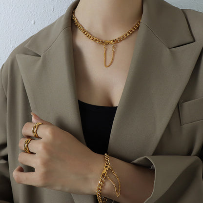 A necklace bracelet jewelry