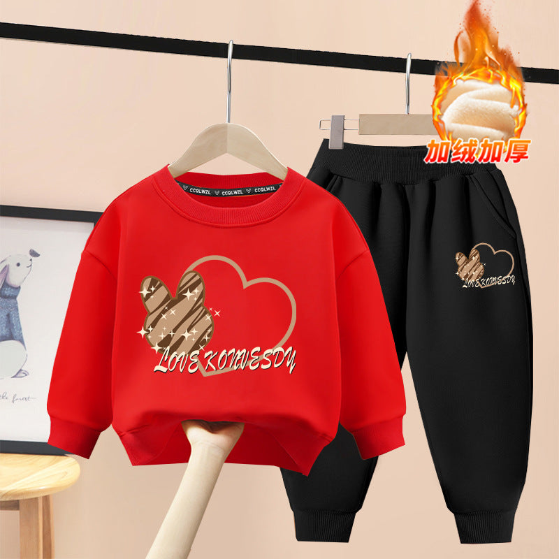 A children's sweatshirt set