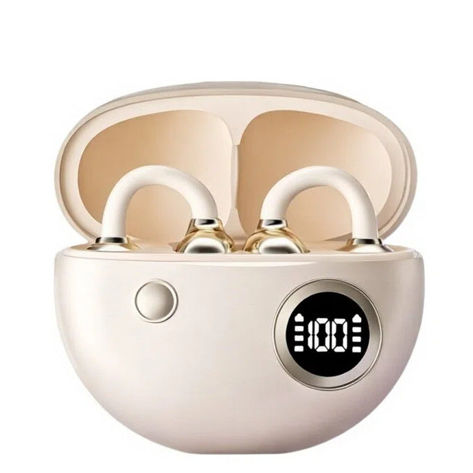 A wireless bluetooth headset clip ear type