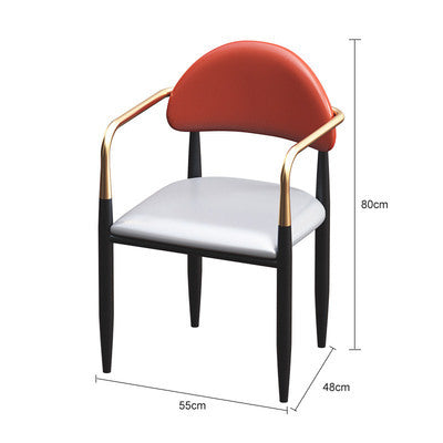 A metal leather seat chair