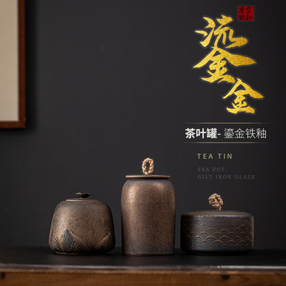 A tea pot porcelain storage tank