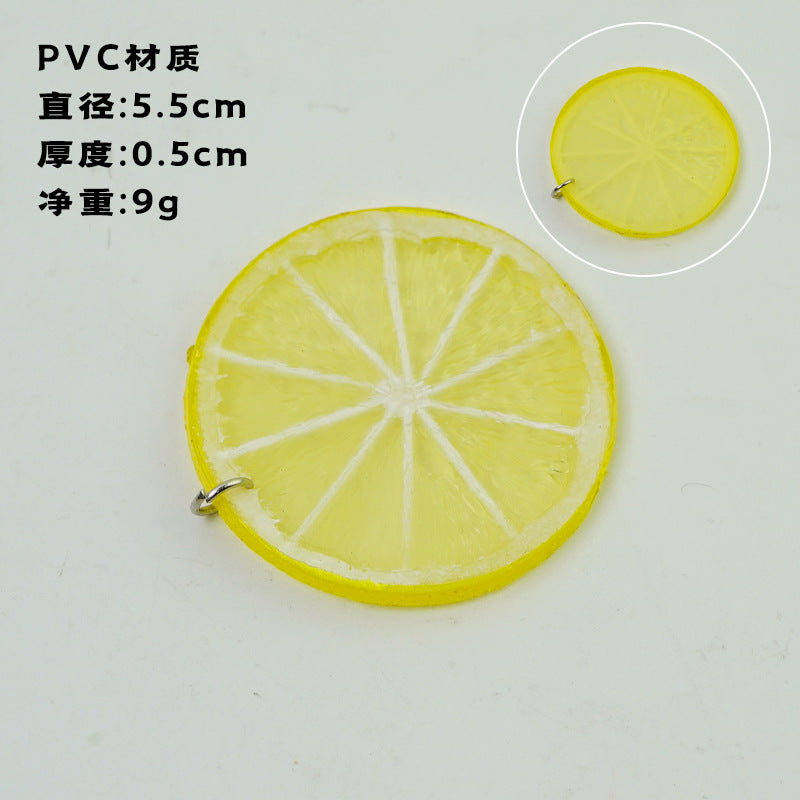 A Fake fruit slice Lemon slice Watermelon slice Fake cherry decoration photo Fruit props High imitation fruit slice model