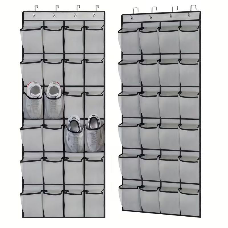 A Multifunctional door shoe storage hanging bag Household wall-mounted sundries Storage pocket Storage bag Hanging shoes