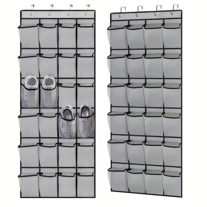 A Multifunctional door shoe storage hanging bag Household wall-mounted sundries Storage pocket Storage bag Hanging shoes