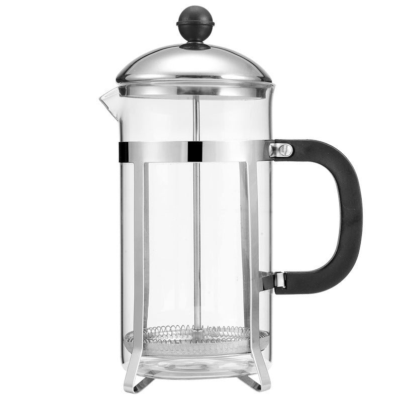 A Multifunctional French Press Pot Heat-resistant French Filter Press Pot Hand Brew Coffee Pot Household Stainless Steel Filter Tea Pot