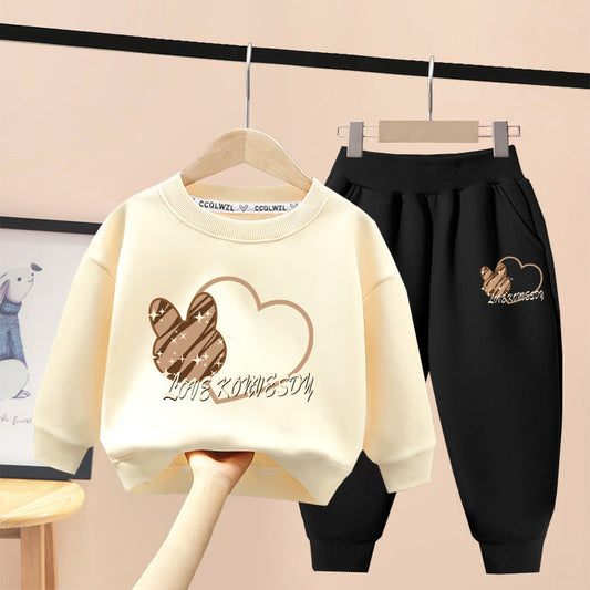 A children's sweatshirt set