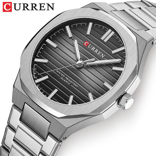 A  8456 men's steel belt business watch quartz simple men's watch cross-border explosion spot wholesale