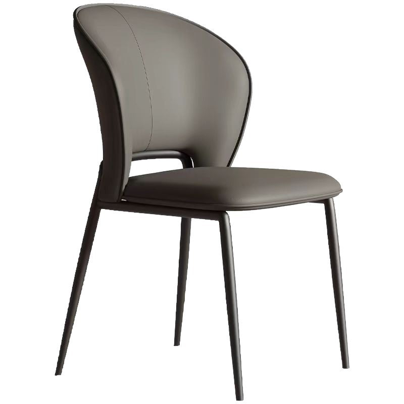 A metal leather chair