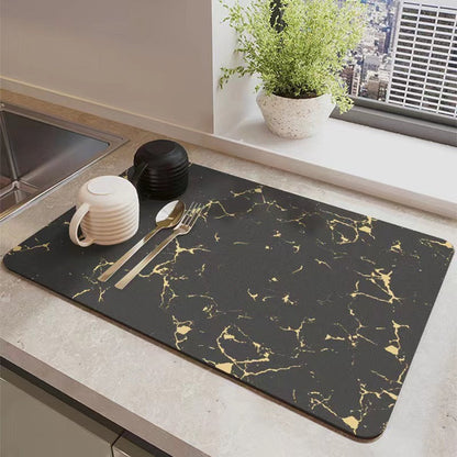 A Solid color kitchen drain pad New diatom mud desktop pool Wear-resistant suction pad Anti-scalding heat insulation pad