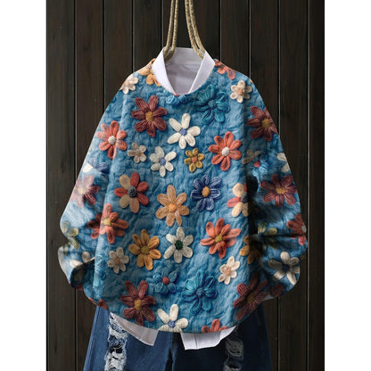 A printed sweater