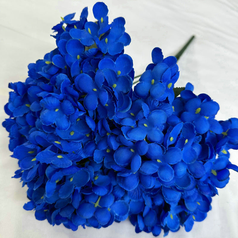 A 5 head Meiyu hydrangea decoration simulated flower wedding arrangement polished cloth fake flower hotel decoration hydrangea