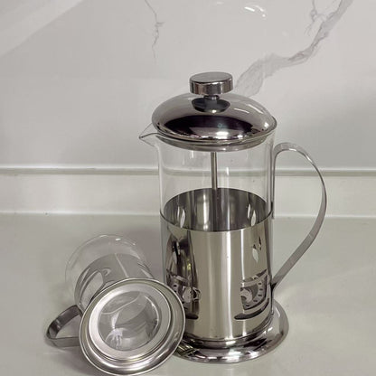 A Multifunctional French Press Pot Heat-resistant French Filter Press Pot Hand Brew Coffee Pot Household Stainless Steel Filter Tea Pot