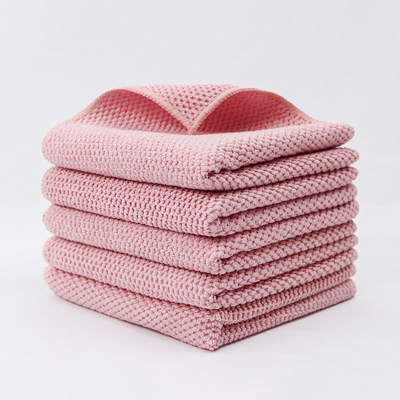 A Corn kernels dishcloth wholesale thickened water absorption and oil removal microfiber kitchen towel multi-functional cleaning rag