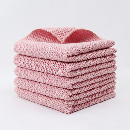 A Corn kernels dishcloth wholesale thickened water absorption and oil removal microfiber kitchen towel multi-functional cleaning rag