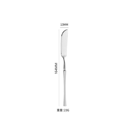 A stainless steel cutlery