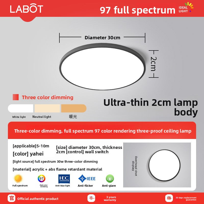 A Ultra-thin round LED lamps wholesale balcony light bedroom light living room light household aisle corridor light three-proof ceiling light