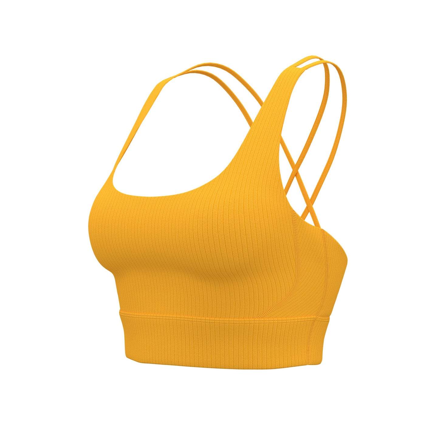 A Striped Shockproof Beauty Back Yoga Vest Integrated Fixed Cup Fitness Sports Underwear Bra Women