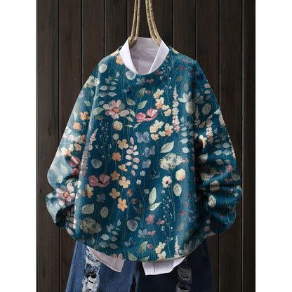 A printed sweater