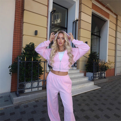 A velvet set two-piece set