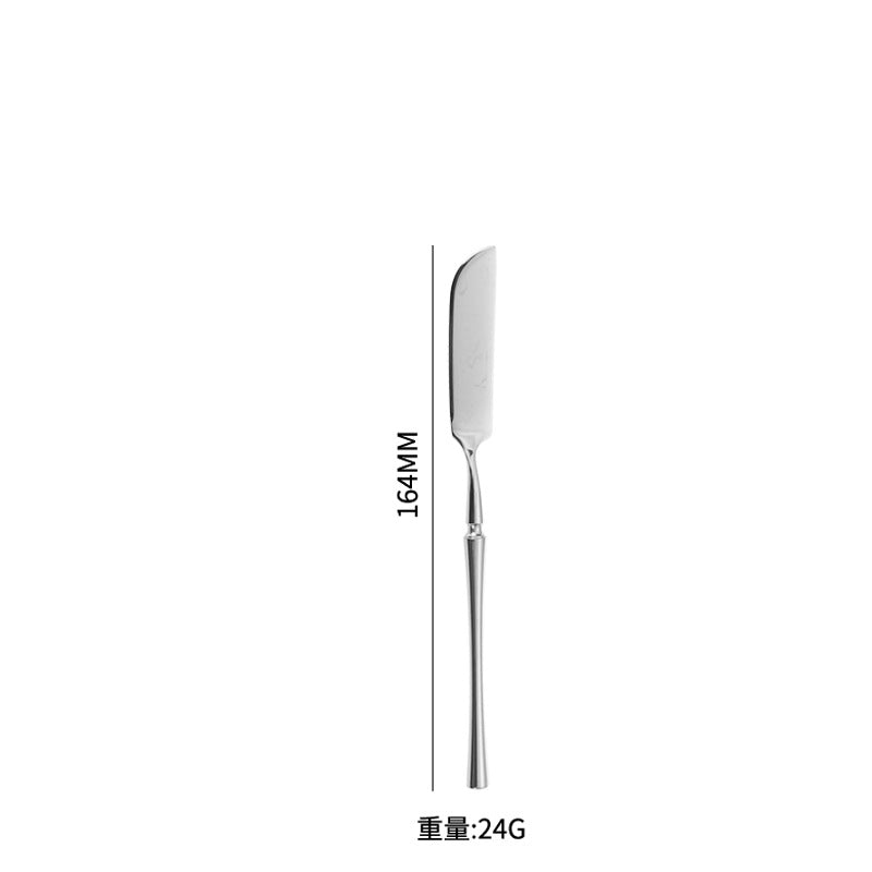 A stainless steel tableware