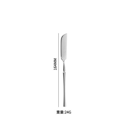 A stainless steel tableware