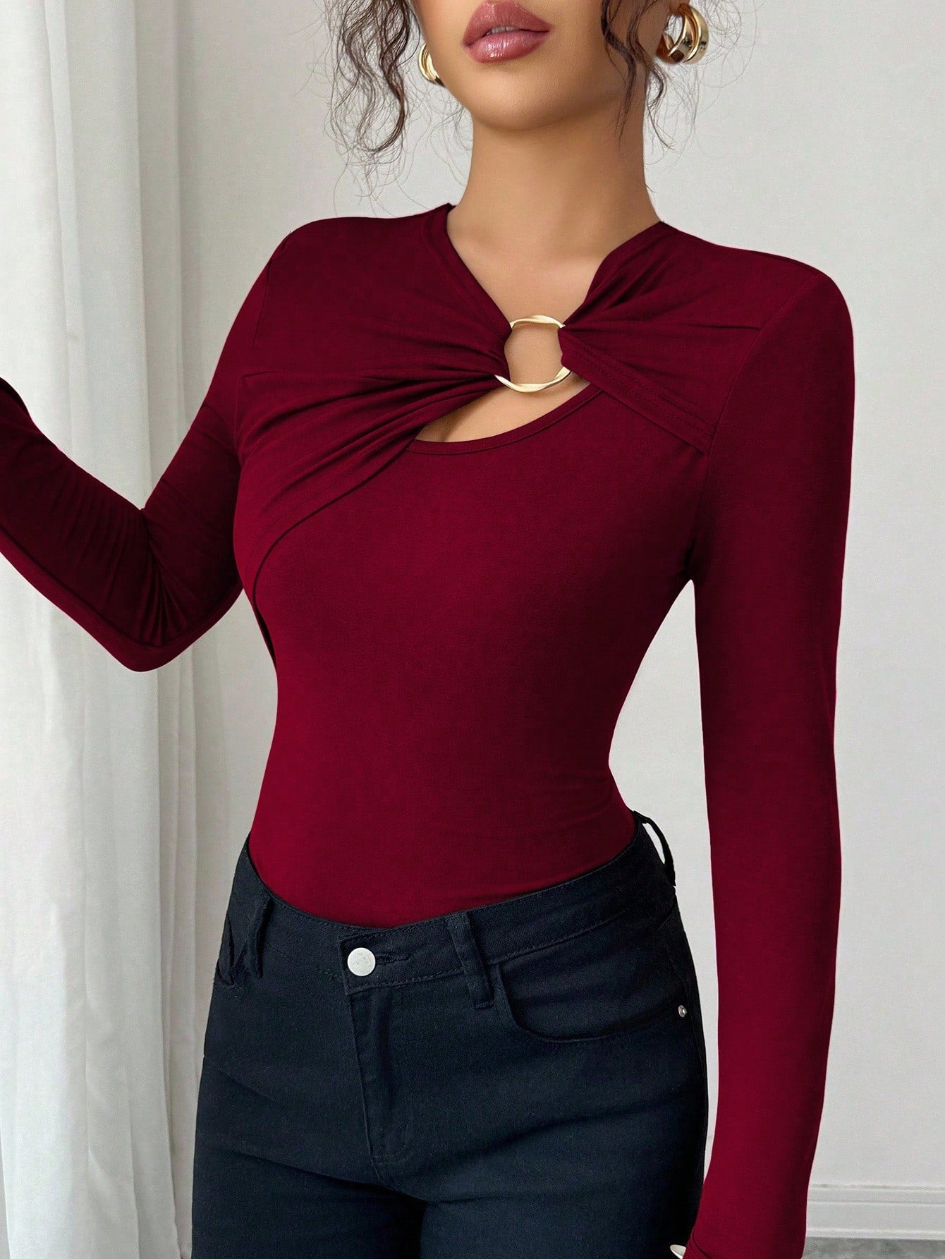 A long-sleeved top