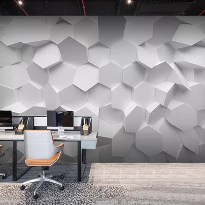 8D company front desk background wall wallpaper imitation marble pattern logo image wallpaper beauty salon bar mural wall covering