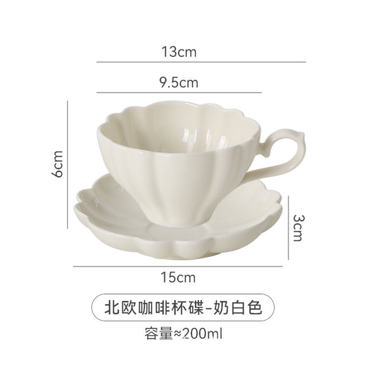 A lace coffee cup and saucer set