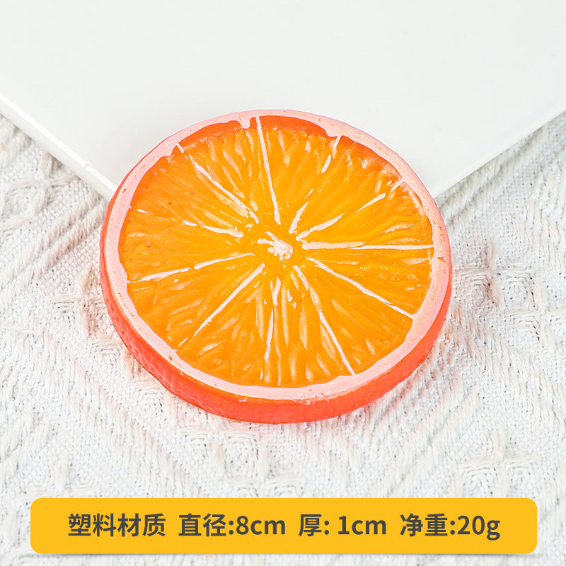 A Fake fruit slice Lemon slice Watermelon slice Fake cherry decoration photo Fruit props High imitation fruit slice model