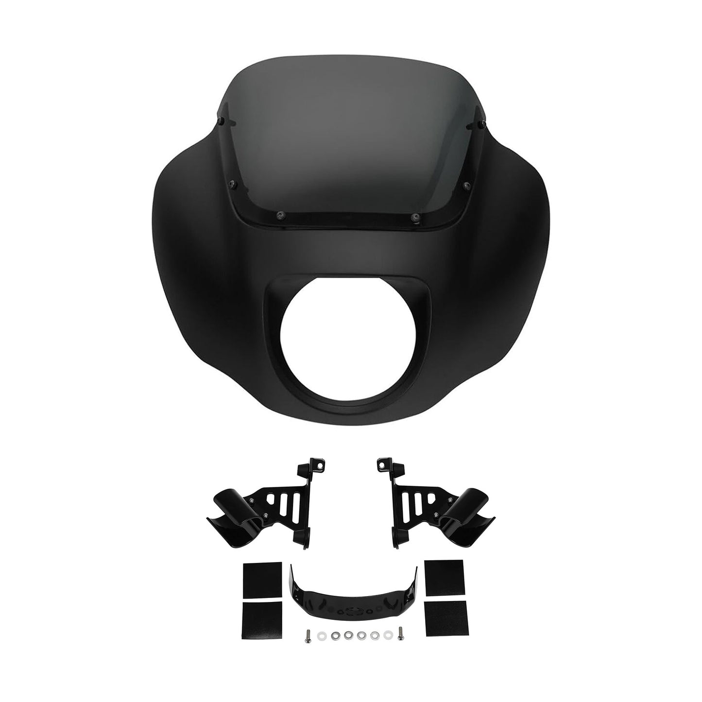 A Suitable for Harley Soft Tail Street Fighter Modified Hood Windshield Windshield Headlights Fairing 18-22 Years
