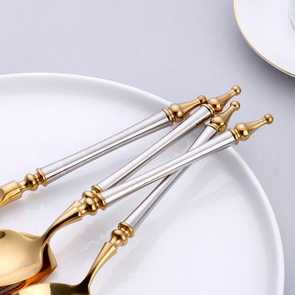 A stainless steel cutlery