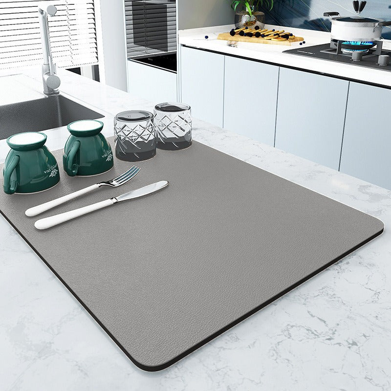A Solid color kitchen drain pad New diatom mud desktop pool Wear-resistant suction pad Anti-scalding heat insulation pad
