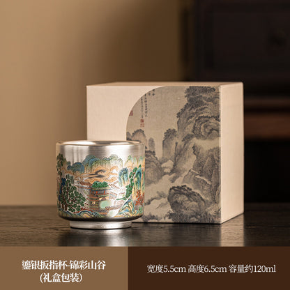 A Silver-plated cup teacup