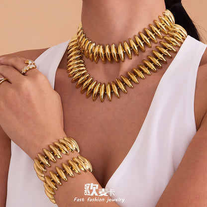 A necklace bracelet jewelry