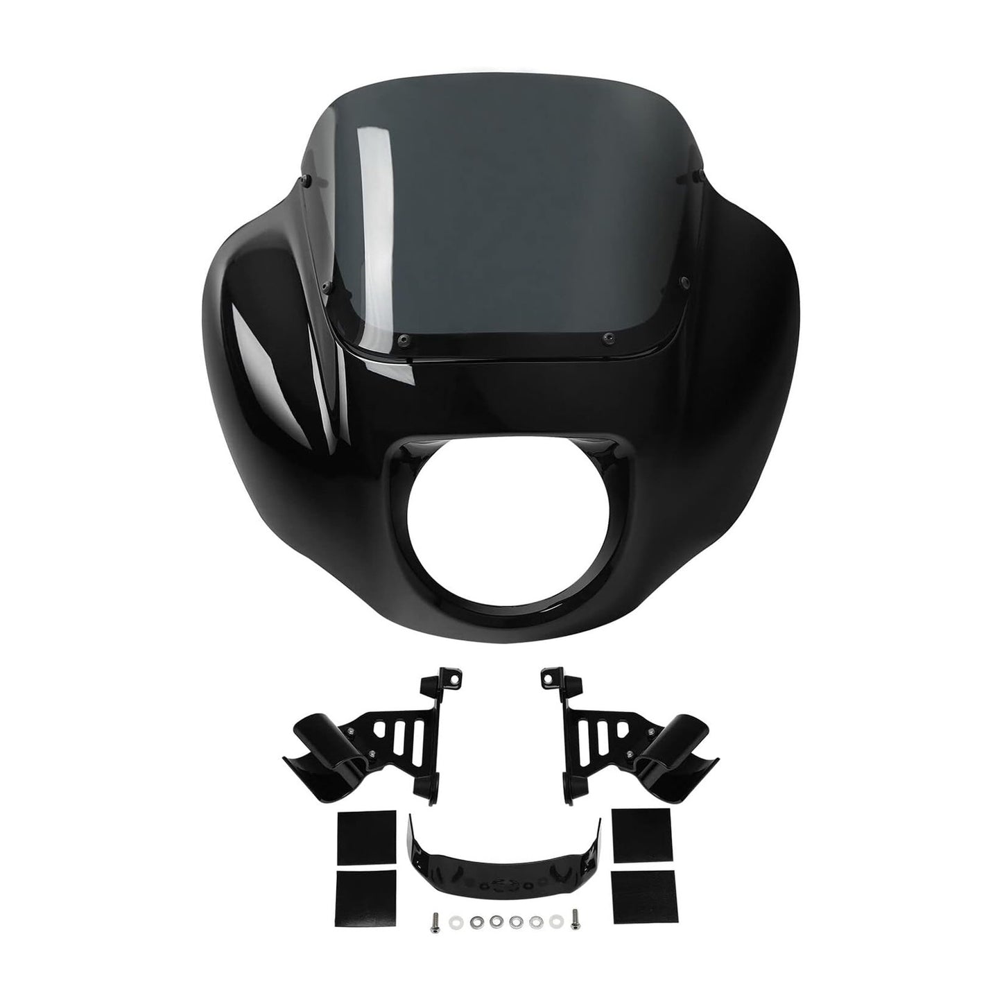 A Suitable for Harley Soft Tail Street Fighter Modified Hood Windshield Windshield Headlights Fairing 18-22 Years