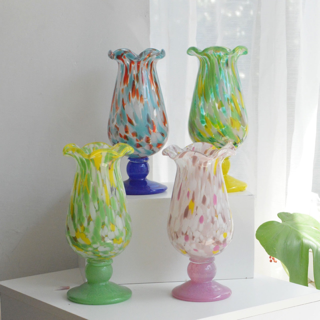 A glass vase ornament decoration