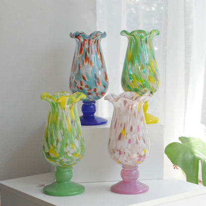 A glass vase ornament decoration