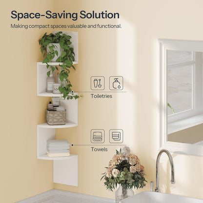 A Corner Shelf Corner Moisture-proof No Punching Wall Bedroom Wall Corner Bookshelf Kitchen Triangle Cabinet Storage Rack